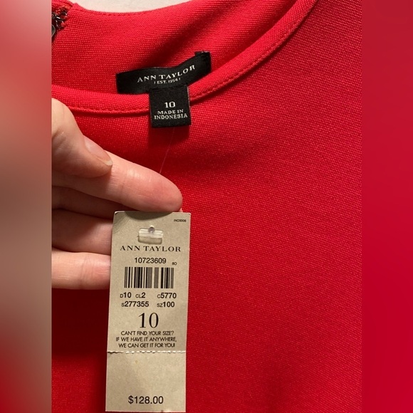 New Ann Taylor Pink Dress Midi 10 - Picture 3 of 6